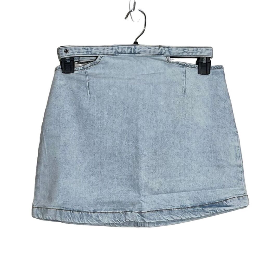 Weworewhat Women's Cut Out Denim Mini Skirt - Picture 4 of 12